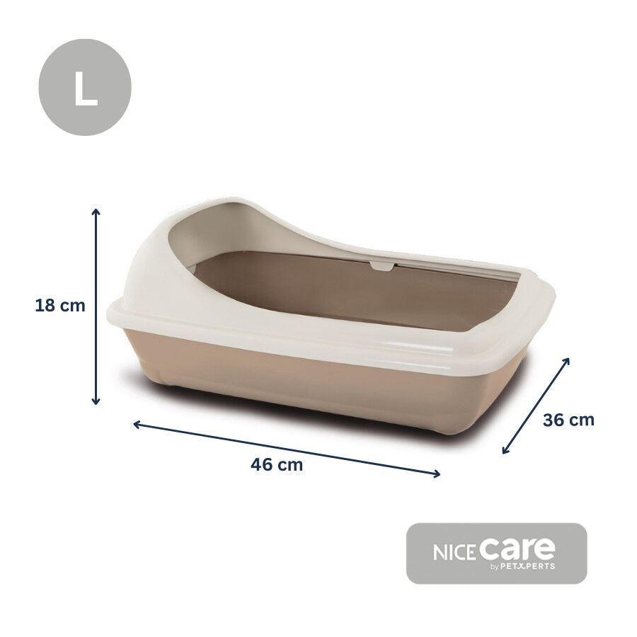 Nice Care Bandeja Sanitaria Birba Cornice Beige para gatos, , large Imagen numero 4